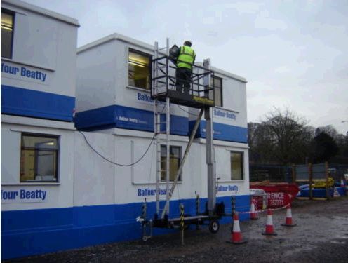 Monkey Tower   being lifted